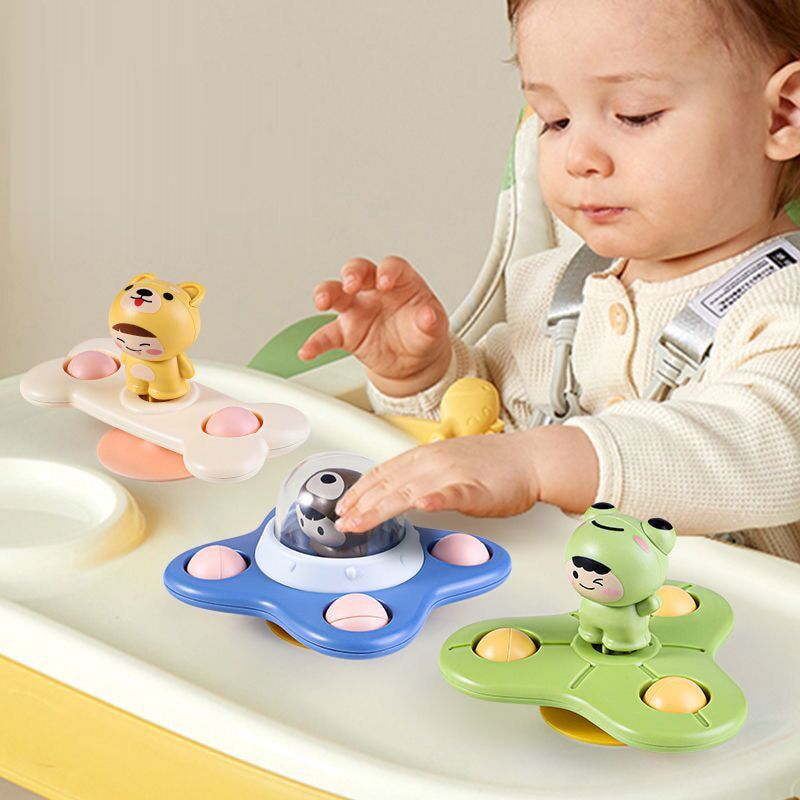 3Pcs Spinning Suction Toys
