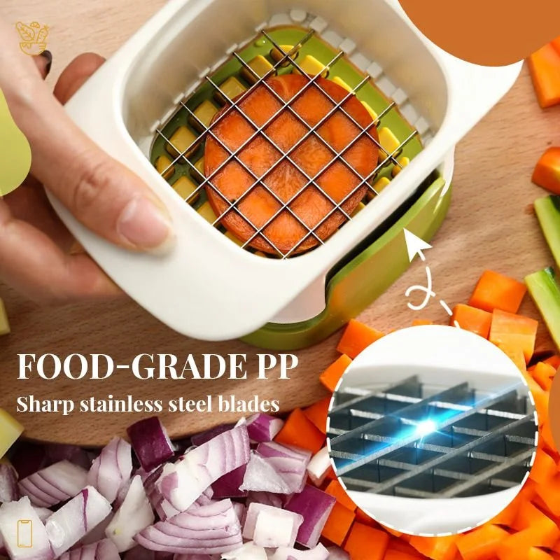 2-in-1 Vegetable Chopper Dicing & Slitting