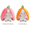 HOT SALE - 49% OFF🔥Strawberry Bunny Transformed into Little Rabbit Fruit Doll Plush Toy