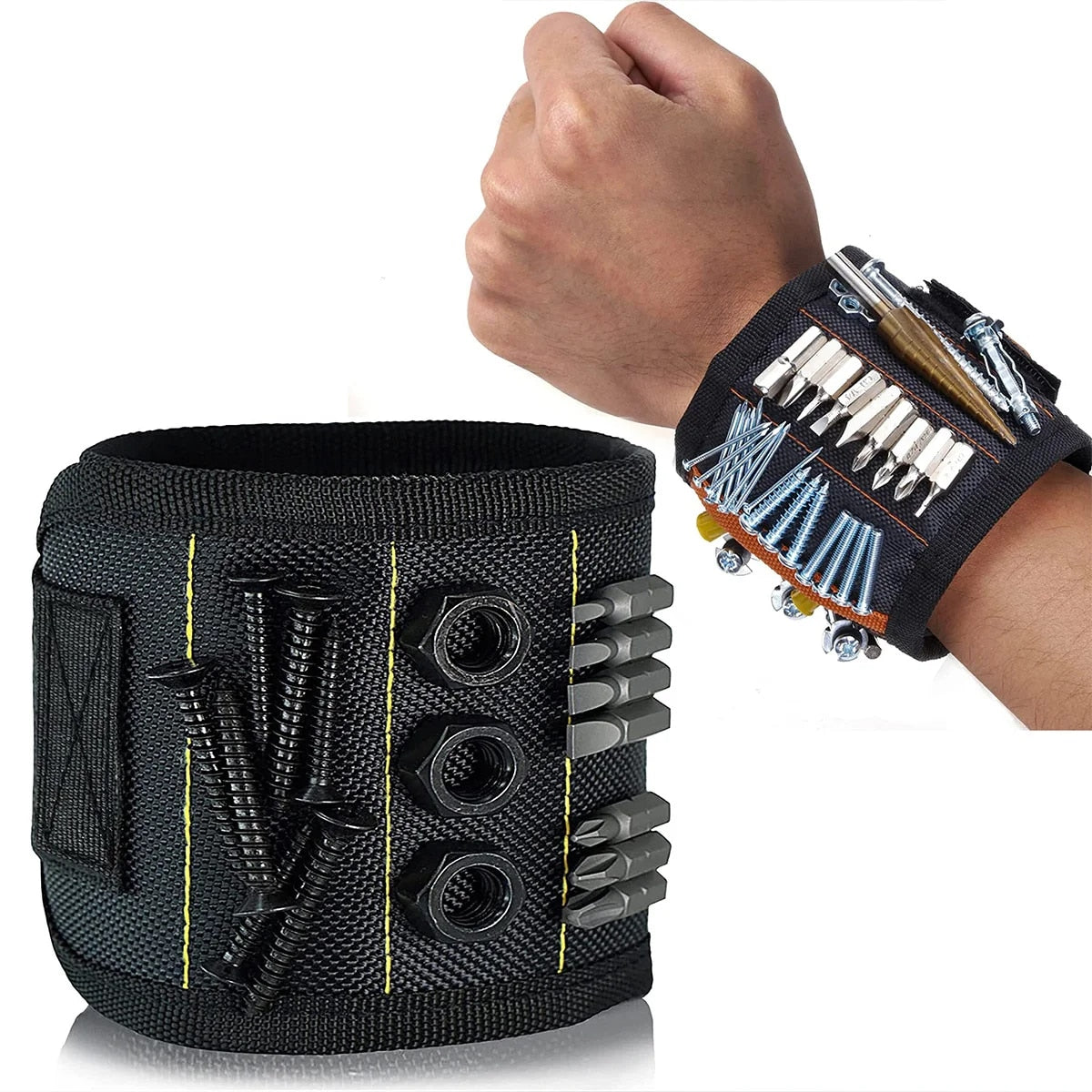 Magnetic Wristband Holder for Screws, Nails, Drill Bits and More