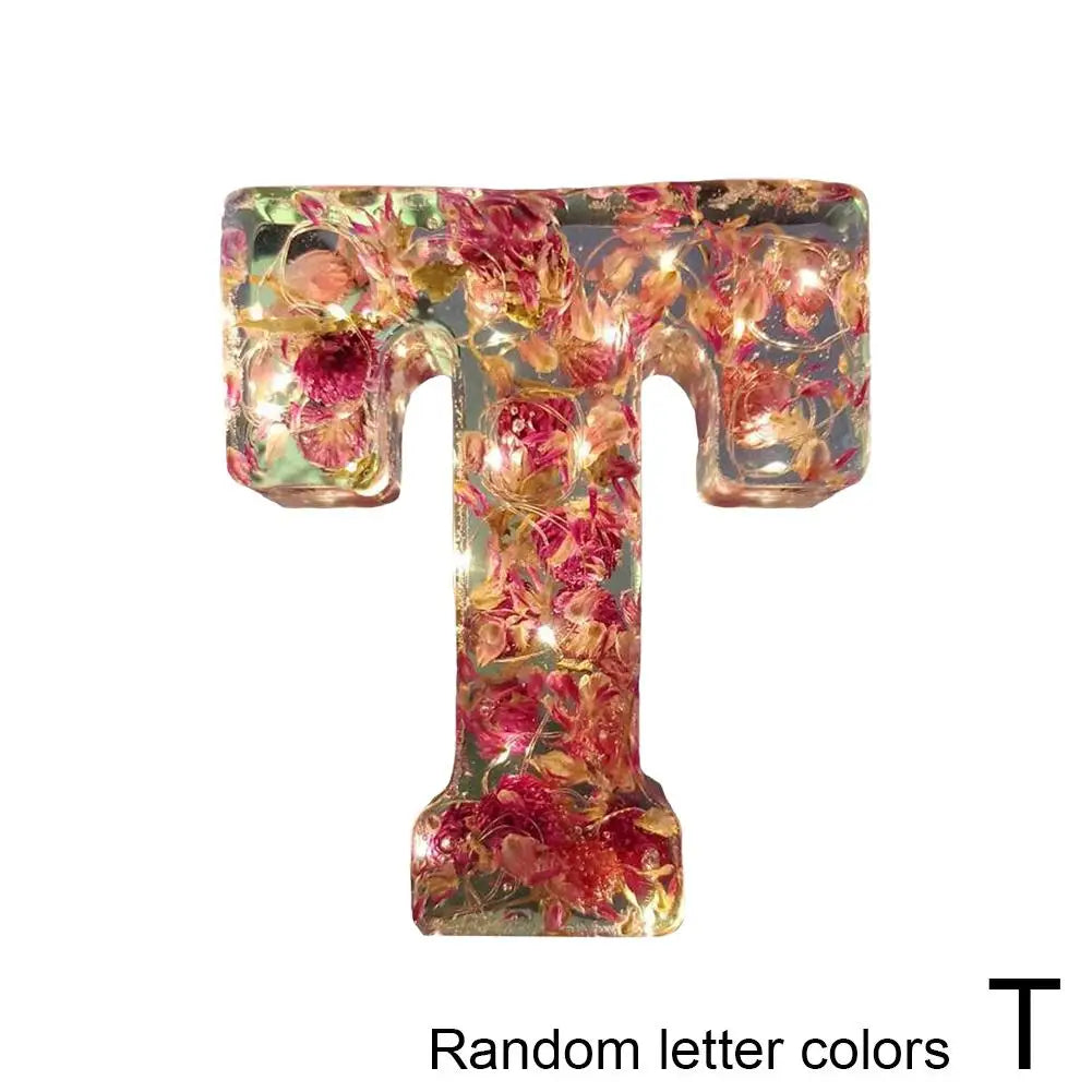 Floral Alphabet LED Night Light