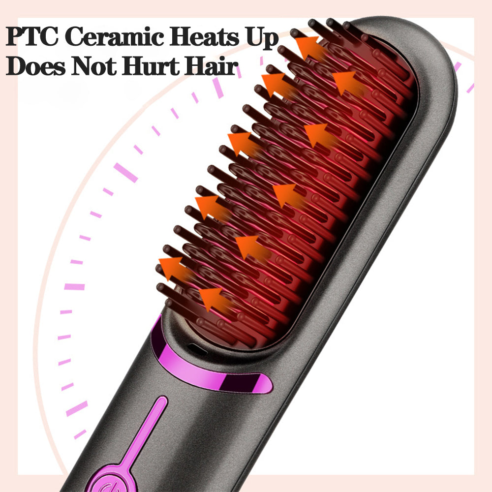 Fast-Heating Wireless Hair Styling Comb