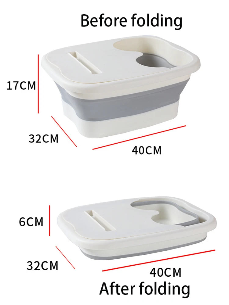 FlexiFoot Soak & Massage Tub: Foldable Spa Bucket