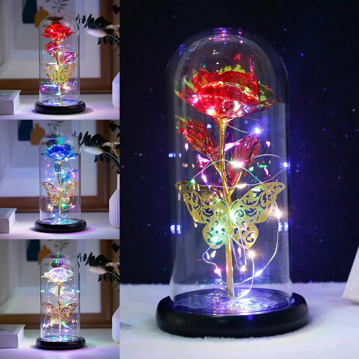 The Luminous Rose - Rose Flower Table Lamp