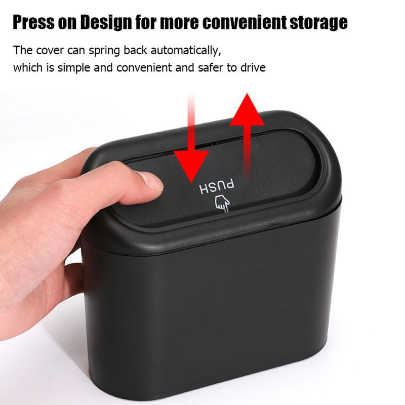 Fabehe Mini Universal  Car Trash Can Bin with Lid