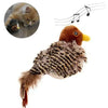 Electric Squeaky Bird Toy for Cats - Plush Interactive Teasing Toy with Feather