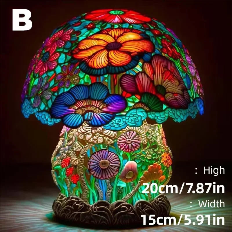 Creative Stained Glass Plant Series Table Lamp