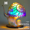 Creative Stained Glass Plant Series Table Lamp