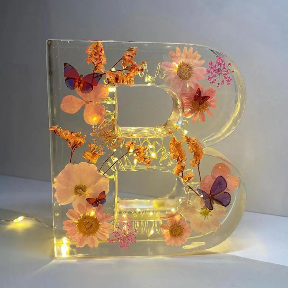 Floral Alphabet LED Night Light