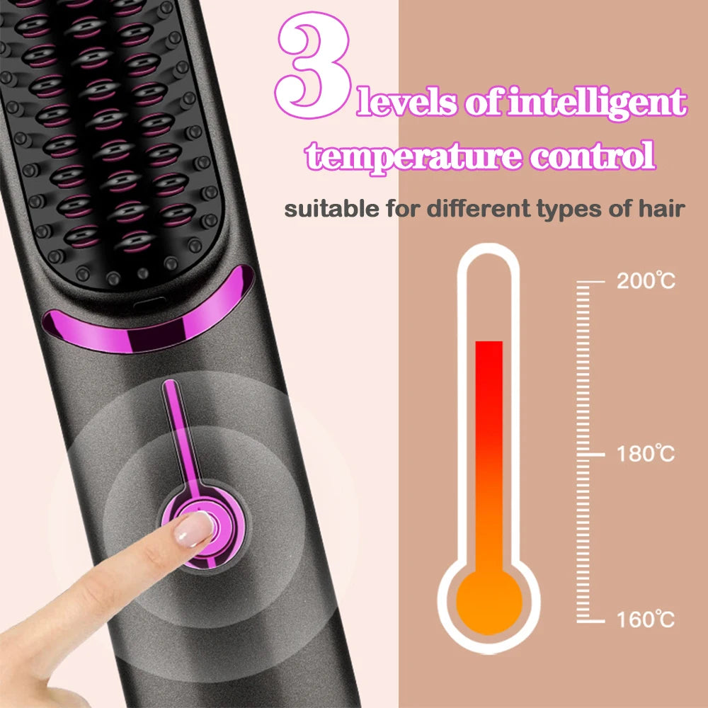 Fast-Heating Wireless Hair Styling Comb