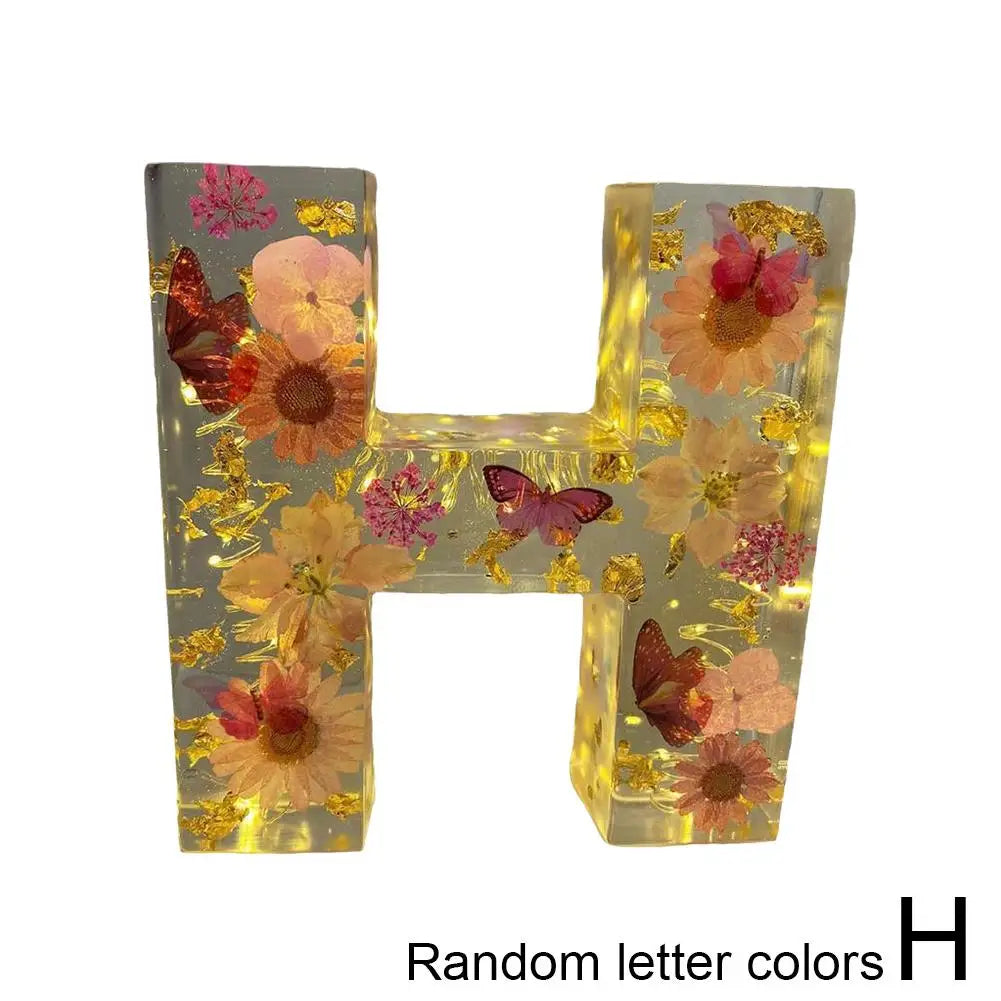 Floral Alphabet LED Night Light