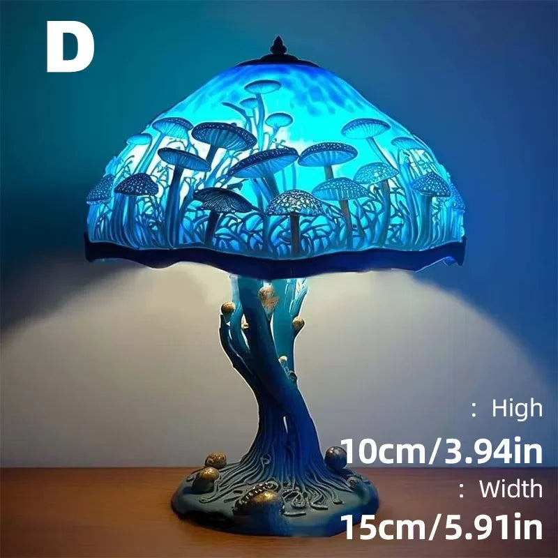 Creative Stained Glass Plant Series Table Lamp