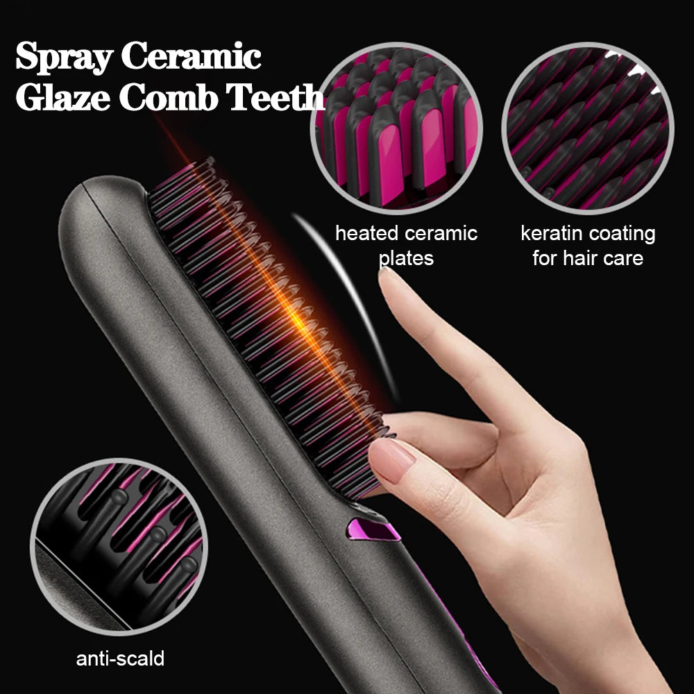 Fast-Heating Wireless Hair Styling Comb