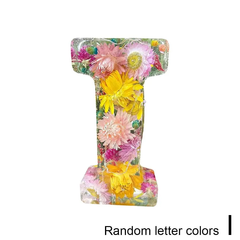 Floral Alphabet LED Night Light