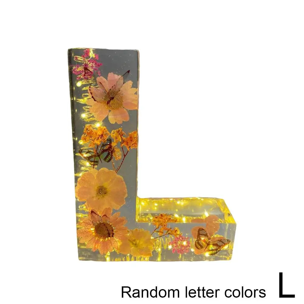 Floral Alphabet LED Night Light