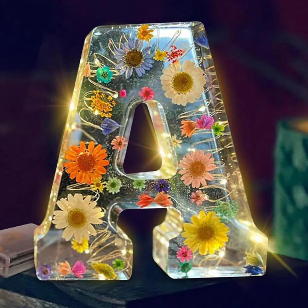 Floral Alphabet LED Night Light