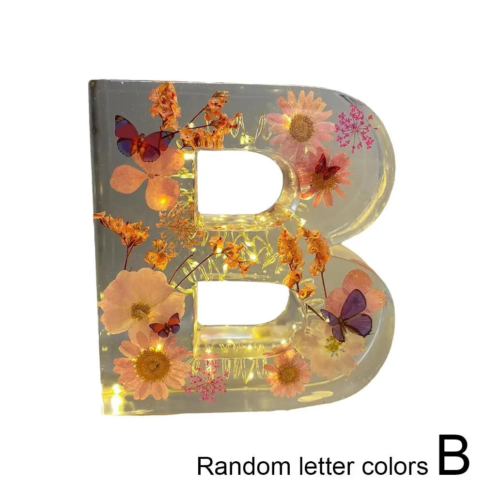 Floral Alphabet LED Night Light