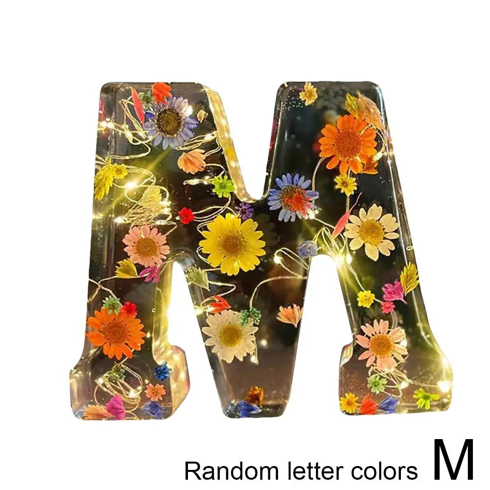 Floral Alphabet LED Night Light