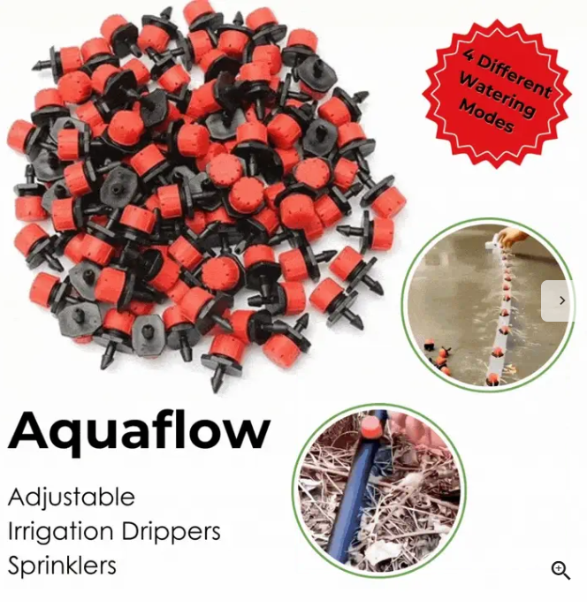 AQUAFLOW ADJUSTABLE IRRIGATION DRIPPERS SPRINKLERS WITH 4 DIFFERENT WATERING MODES