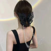 Tassel butterfly hair clip