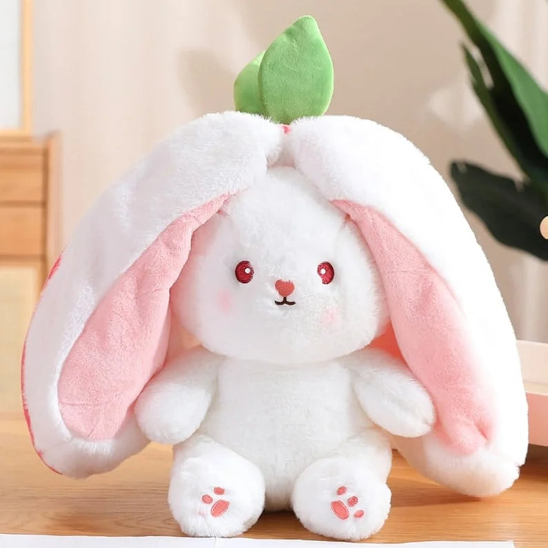HOT SALE - 49% OFF🔥Strawberry Bunny Transformed into Little Rabbit Fruit Doll Plush Toy