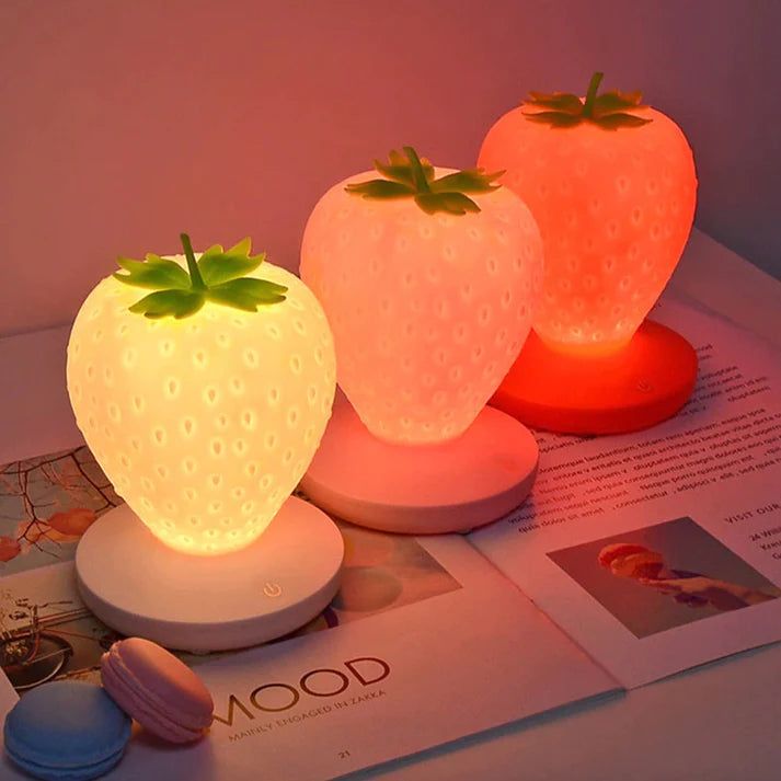 Kawaii Strawberry Silicon Night Light